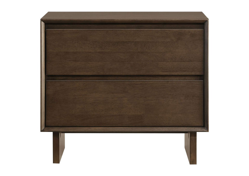225012 Glenwood 2-drawer Nightstand Bedside Table Warm Brown