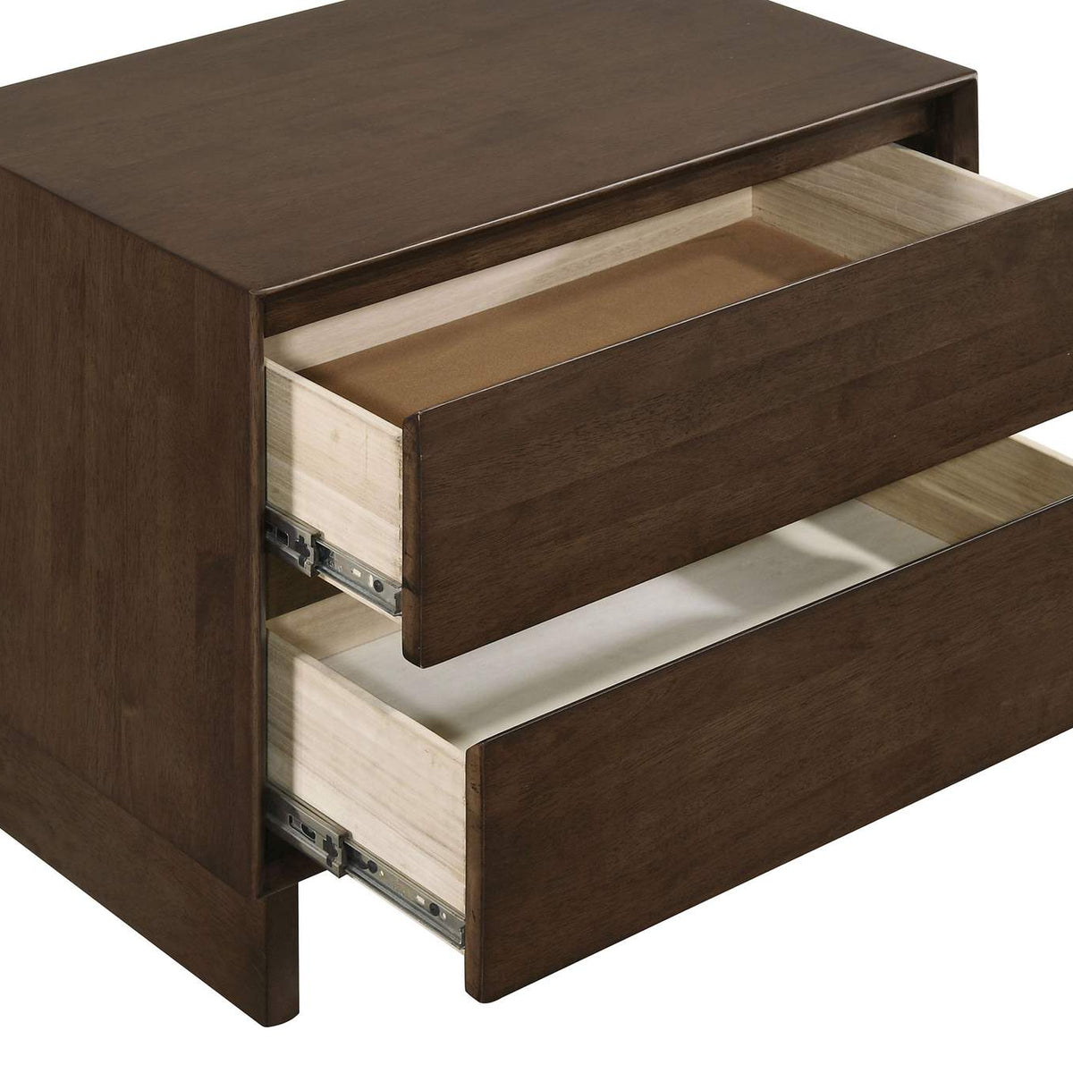 225012 Glenwood 2-drawer Nightstand Bedside Table Warm Brown