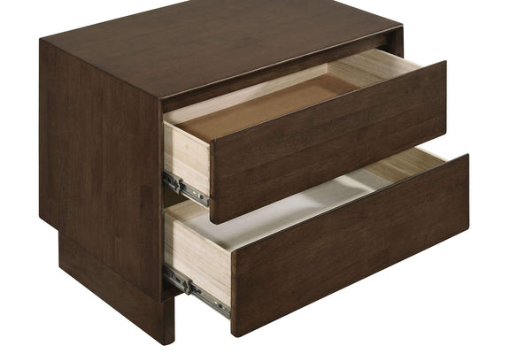 225012 Glenwood 2-drawer Nightstand Bedside Table Warm Brown