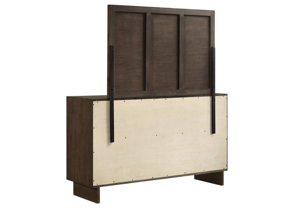 225013M Glenwood 6-drawer Dresser and Mirror Warm Brown