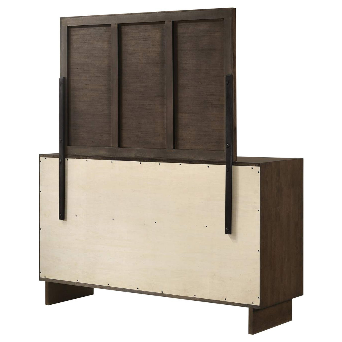 225013M Glenwood 6-drawer Dresser and Mirror Warm Brown