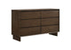 225013 Glenwood 6-drawer Dresser Cabinet Warm Brown