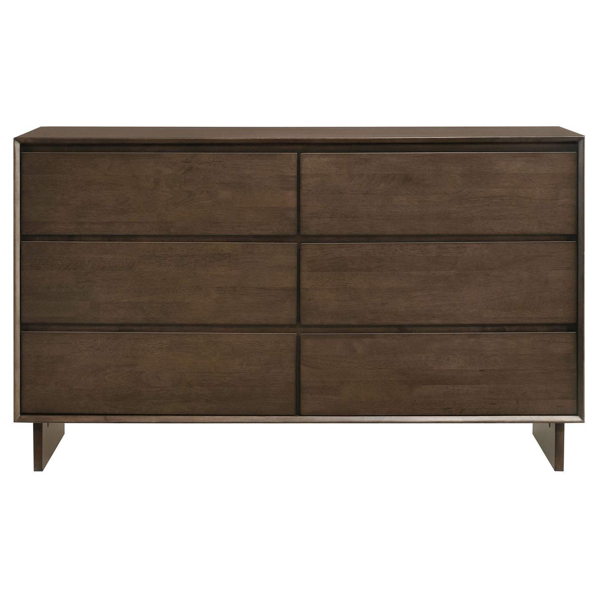 225013 Glenwood 6-drawer Dresser Cabinet Warm Brown