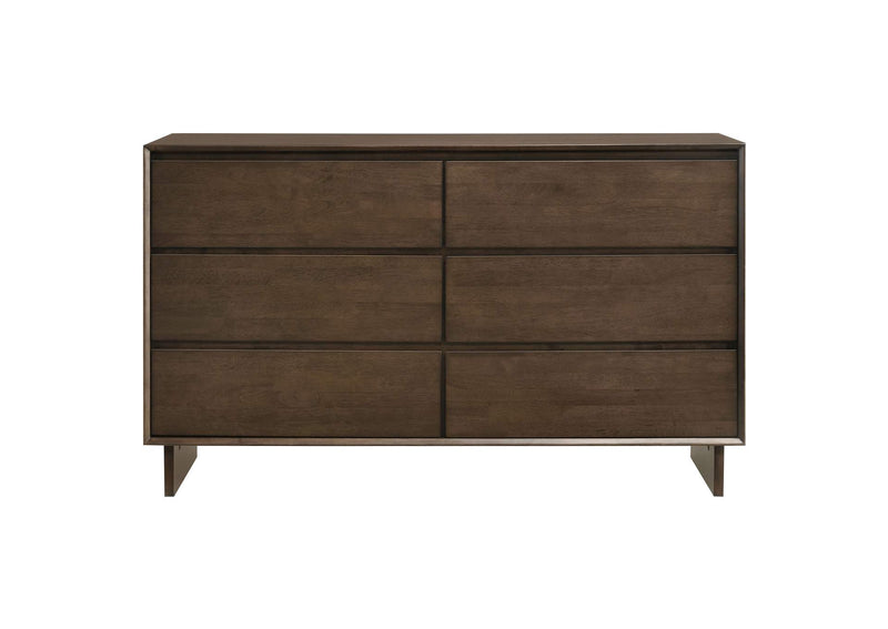 225013 Glenwood 6-drawer Dresser Cabinet Warm Brown