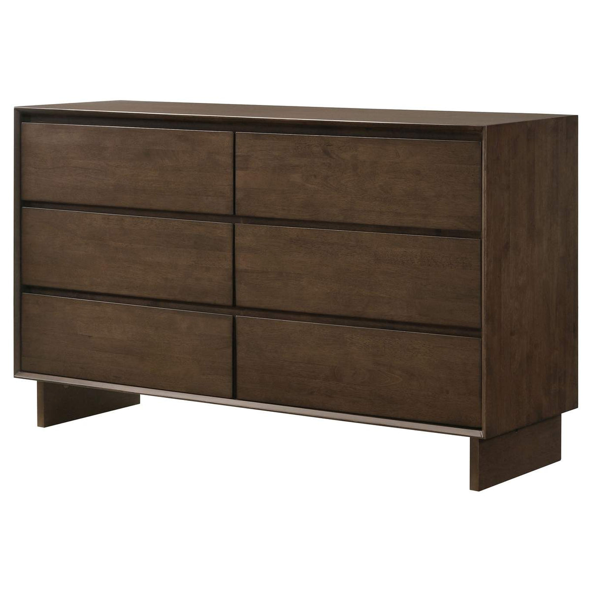 225013 Glenwood 6-drawer Dresser Cabinet Warm Brown