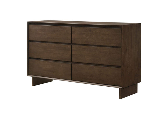 225013 Glenwood 6-drawer Dresser Cabinet Warm Brown