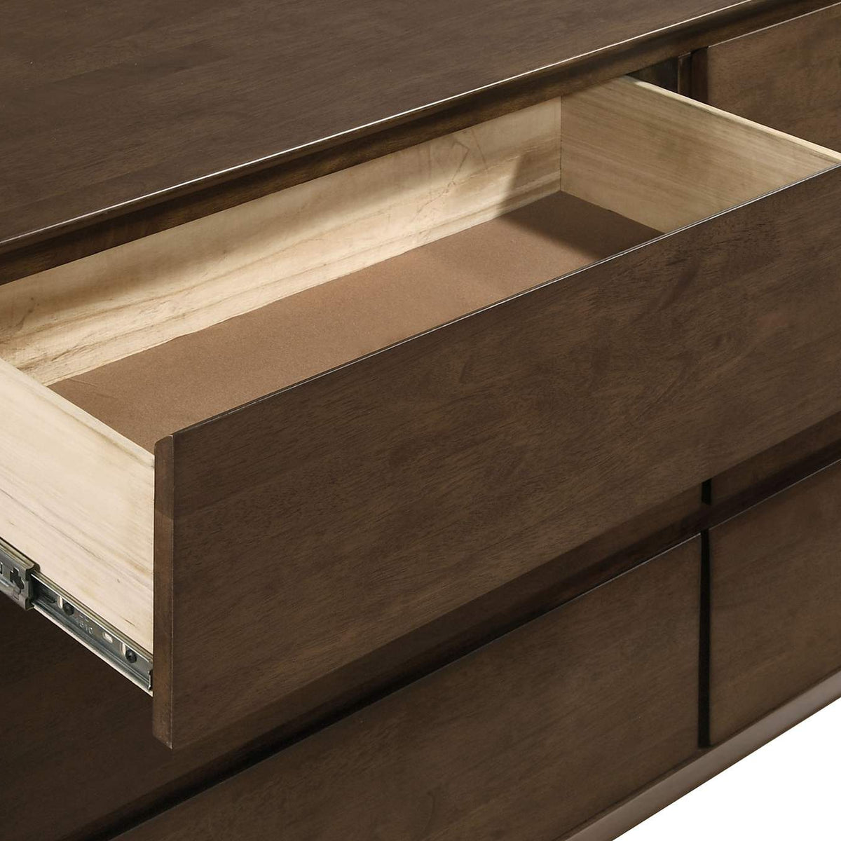 225013 Glenwood 6-drawer Dresser Cabinet Warm Brown
