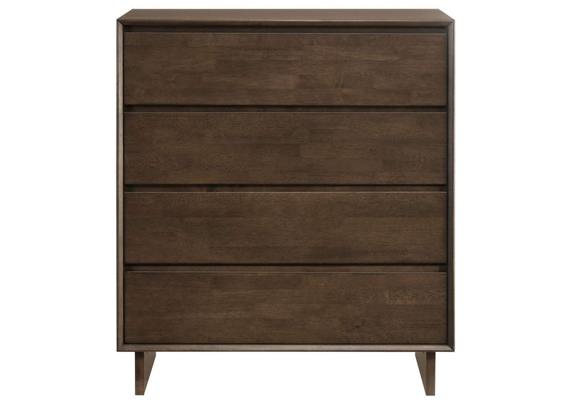 225015 Glenwood 4-drawer Chest of Drawers Warm Brown
