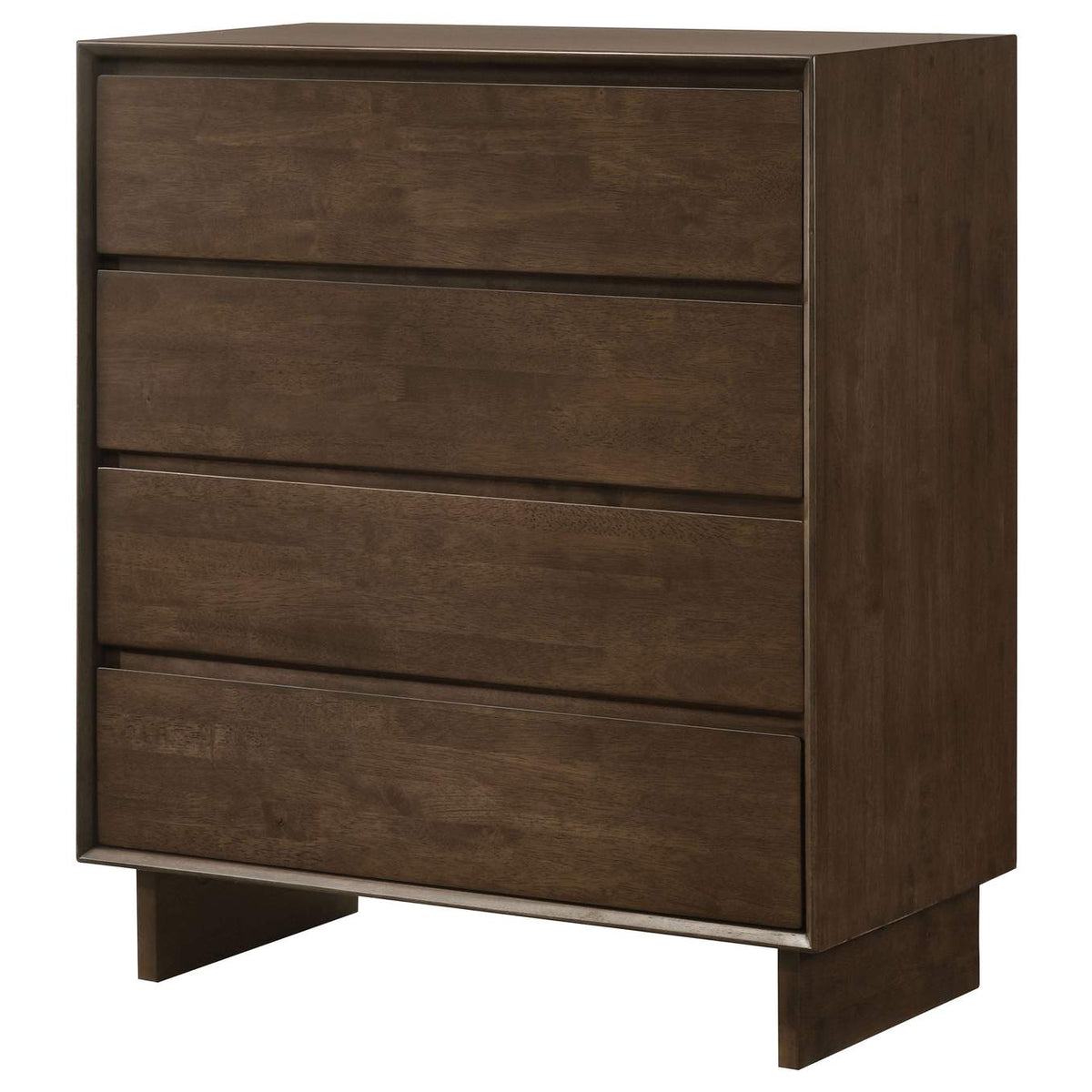 225015 Glenwood 4-drawer Chest of Drawers Warm Brown