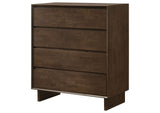 225015 Glenwood 4-drawer Chest of Drawers Warm Brown