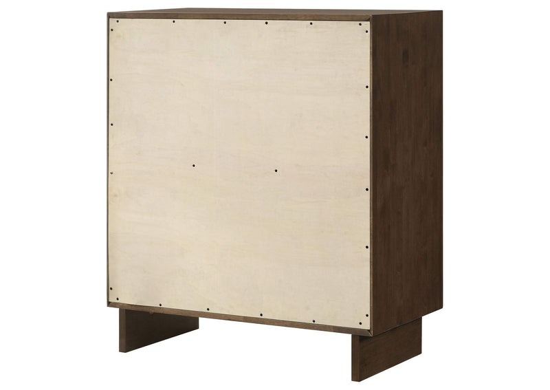 225015 Glenwood 4-drawer Chest of Drawers Warm Brown