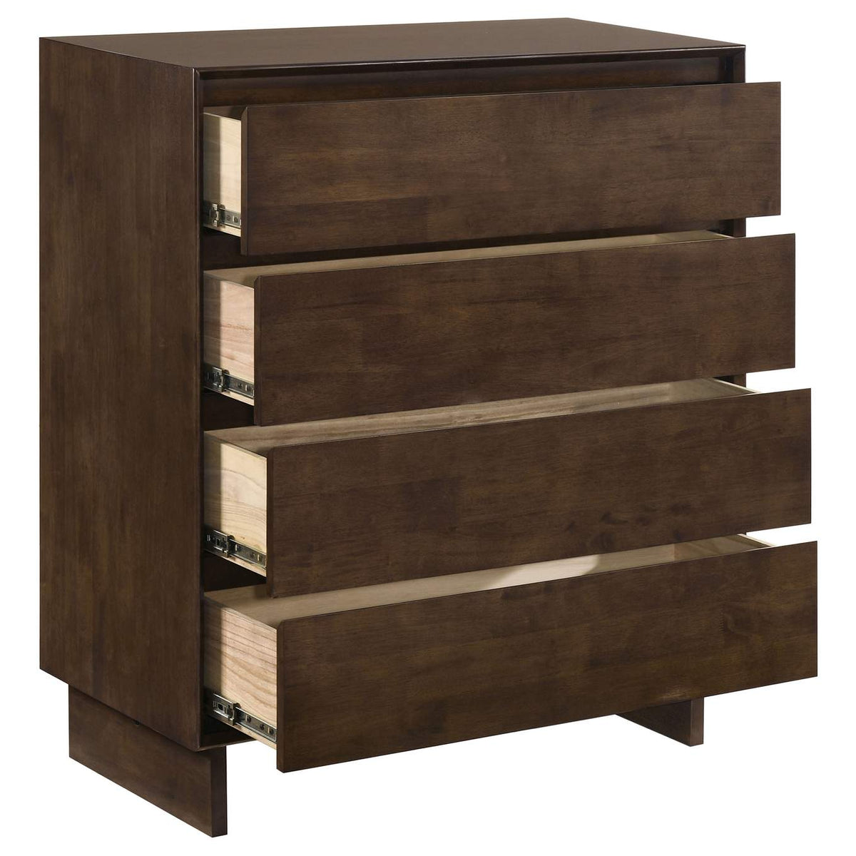 225015 Glenwood 4-drawer Chest of Drawers Warm Brown