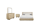 225041KE-S4 Kailani 4-piece Eastern King Bedroom Set Beige Oak
