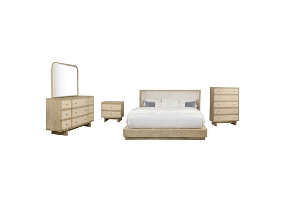 225041KW-S5 Kailani 5-piece California King Bedroom Set Beige Oak