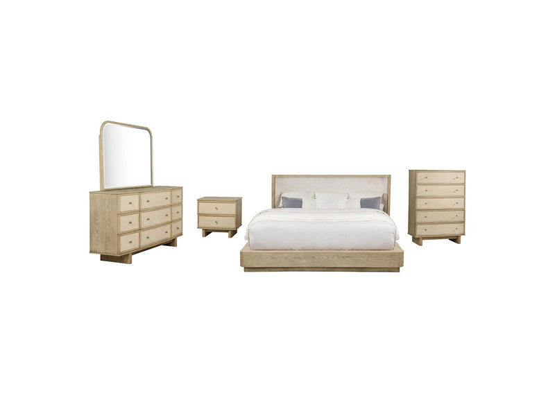 225041Q-S5 Kailani 5-piece Queen Bedroom Set Beige Oak