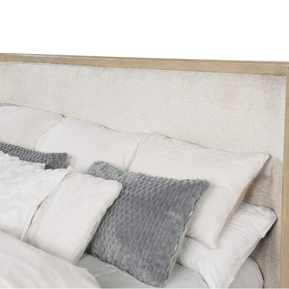 225041Q Kailani 52-inch Queen Wingback Bed Beige Oak