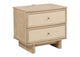 225042 Kailani 2-drawer Nightstand Bedside Table Beige Oak