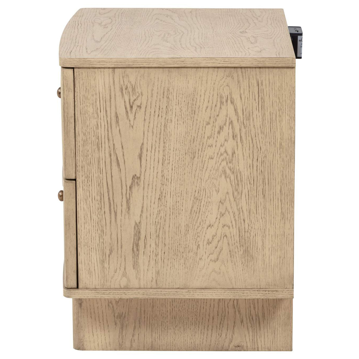 225042 Kailani 2-drawer Nightstand Bedside Table Beige Oak