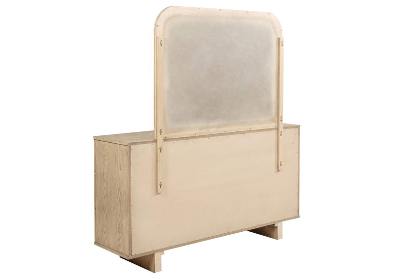 225043M Kailani 9-drawer Dresser and Mirror Beige Oak