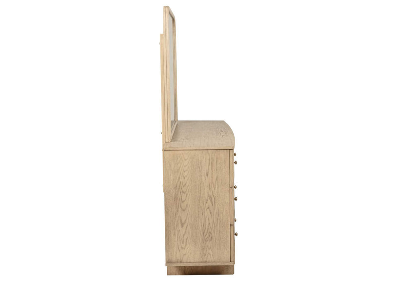 225043M Kailani 9-drawer Dresser and Mirror Beige Oak