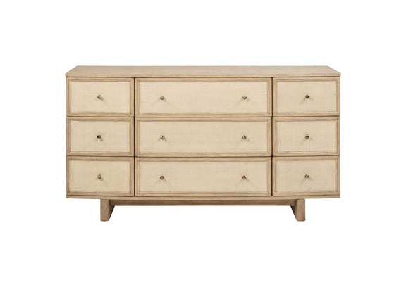 225043 Kailani 9-drawer Dresser Cabinet Beige Oak