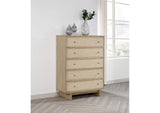 225045 Kailani 5-drawer Bedroom Chest of Drawers Beige Oak