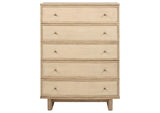 225045 Kailani 5-drawer Bedroom Chest of Drawers Beige Oak