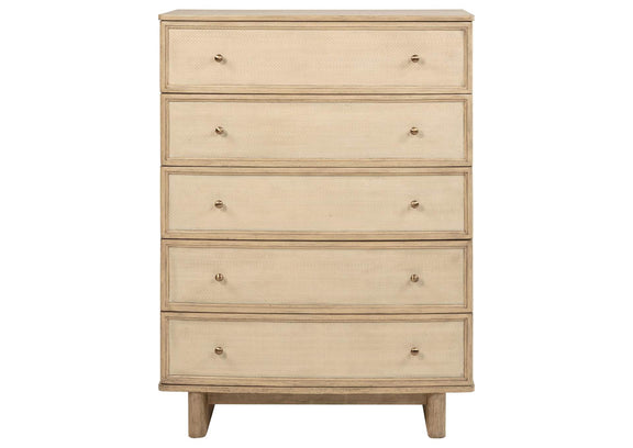 225045 Kailani 5-drawer Bedroom Chest of Drawers Beige Oak