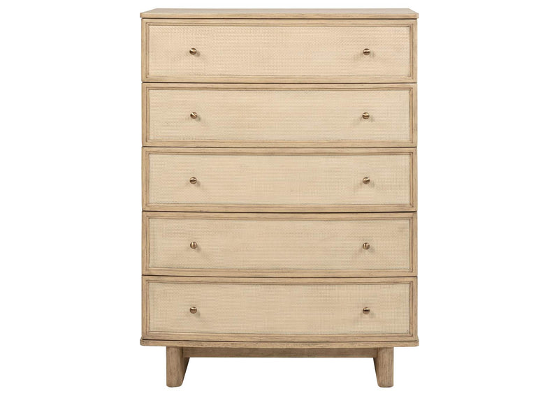 225045 Kailani 5-drawer Bedroom Chest of Drawers Beige Oak