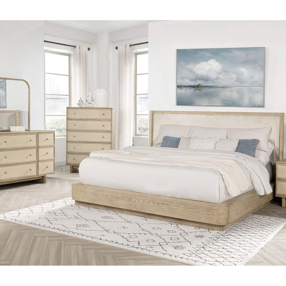 225045 Kailani 5-drawer Bedroom Chest of Drawers Beige Oak