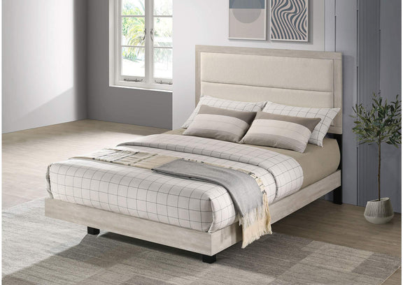 225061F Trenton 54-inch Wood Full Panel Bed Rustic Cream