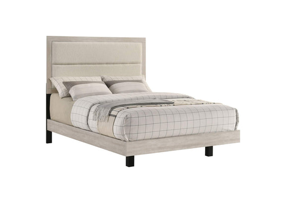 225061F Trenton 54-inch Wood Full Panel Bed Rustic Cream