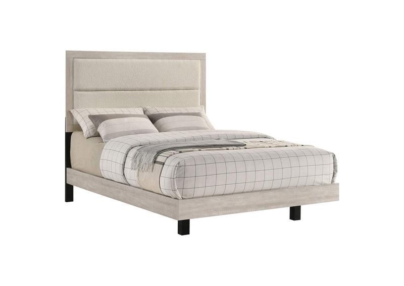 225061F Trenton 54-inch Wood Full Panel Bed Rustic Cream