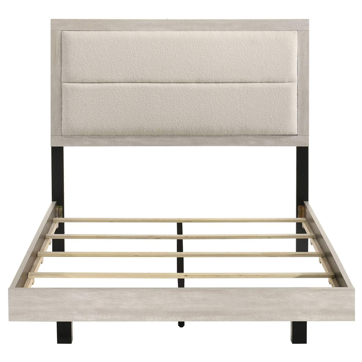 225061F Trenton 54-inch Wood Full Panel Bed Rustic Cream