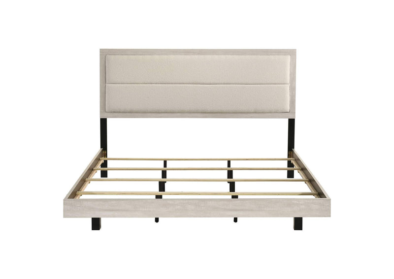 225061KE Trenton 54-inch Wood Eastern King Panel Bed Rustic Cream