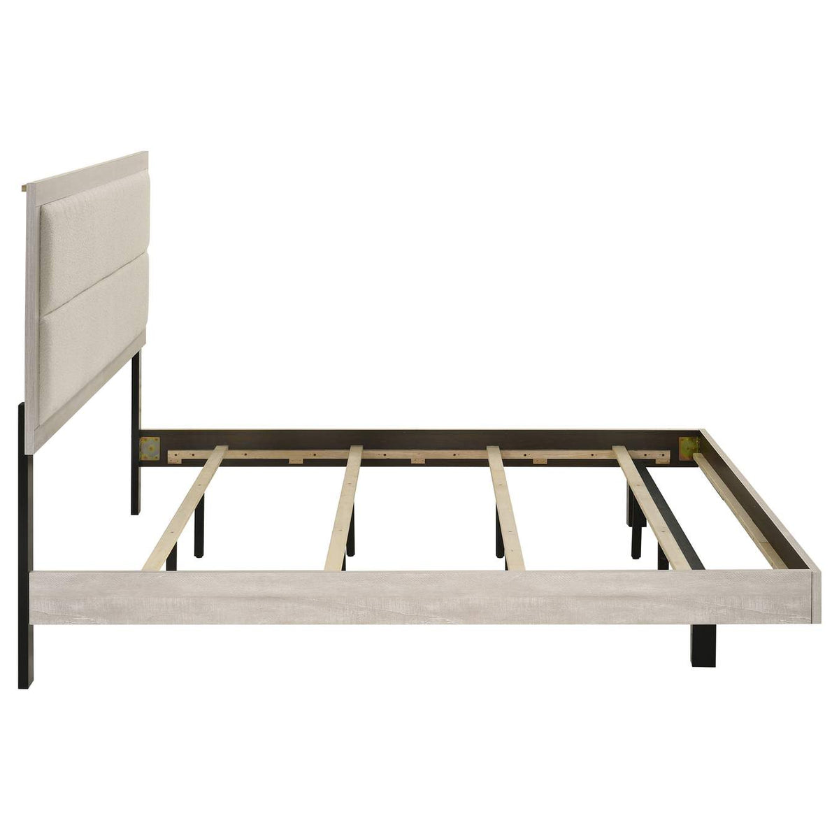 225061KE Trenton 54-inch Wood Eastern King Panel Bed Rustic Cream
