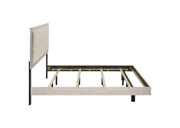 225061KE Trenton 54-inch Wood Eastern King Panel Bed Rustic Cream