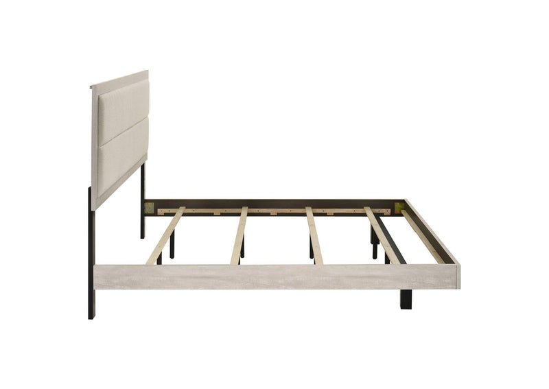 225061KE Trenton 54-inch Wood Eastern King Panel Bed Rustic Cream
