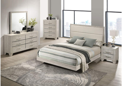 225061Q-S5 Trenton 5-piece Queen Bedroom Set Rustic Cream