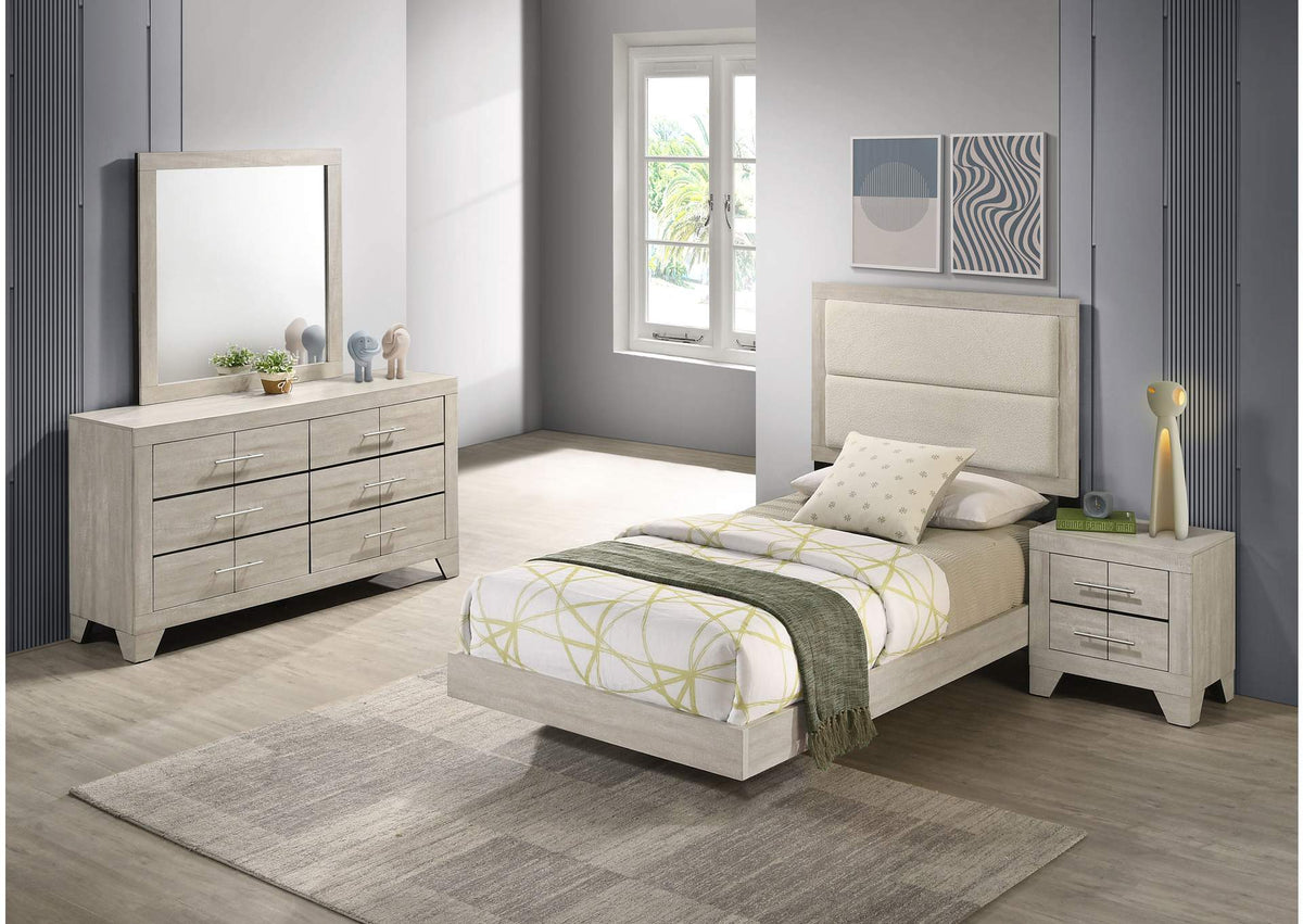 225061T-S4 Trenton 4-piece Twin Bedroom Set Rustic Cream