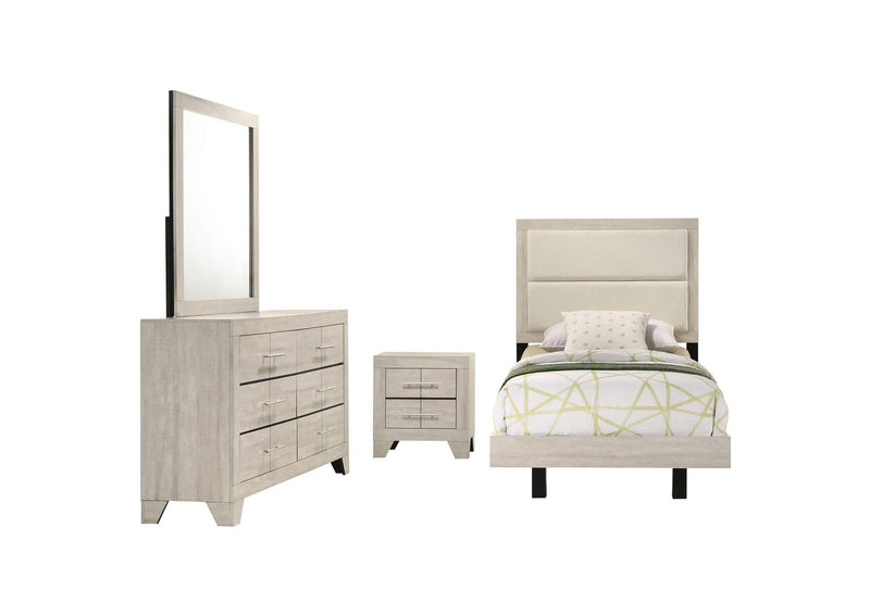 225061T-S4 Trenton 4-piece Twin Bedroom Set Rustic Cream