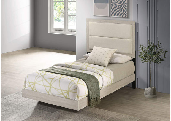 225061T Trenton 54-inch Wood Twin Panel Bed Rustic Cream