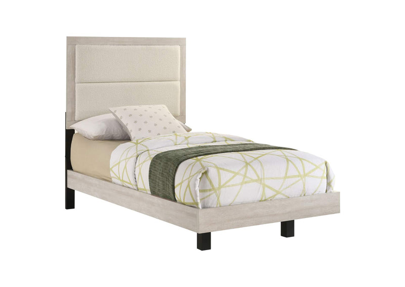 225061T Trenton 54-inch Wood Twin Panel Bed Rustic Cream