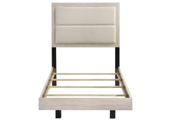 225061T Trenton 54-inch Wood Twin Panel Bed Rustic Cream