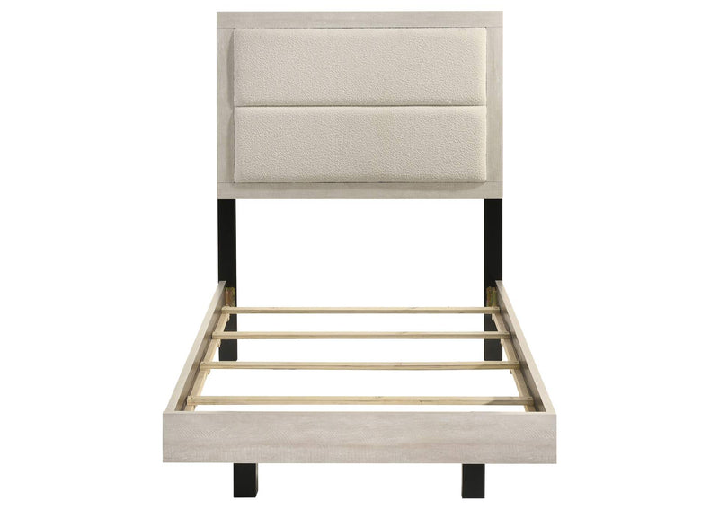 225061T Trenton 54-inch Wood Twin Panel Bed Rustic Cream
