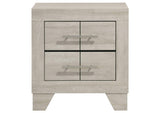 225062 Trenton 2-drawer Nightstand Bedside Table Rustic Cream