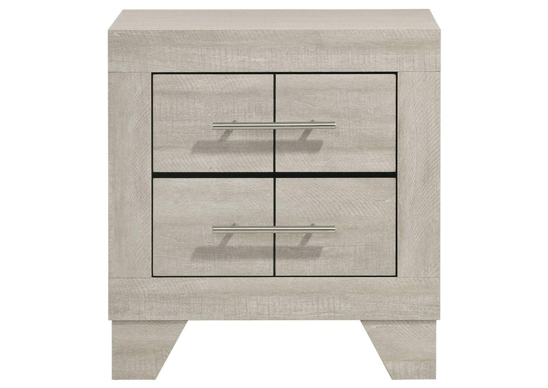 225062 Trenton 2-drawer Nightstand Bedside Table Rustic Cream