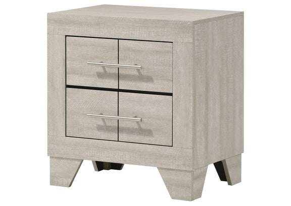 225062 Trenton 2-drawer Nightstand Bedside Table Rustic Cream
