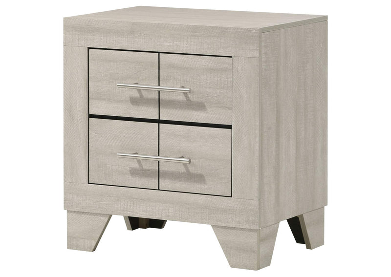 225062 Trenton 2-drawer Nightstand Bedside Table Rustic Cream