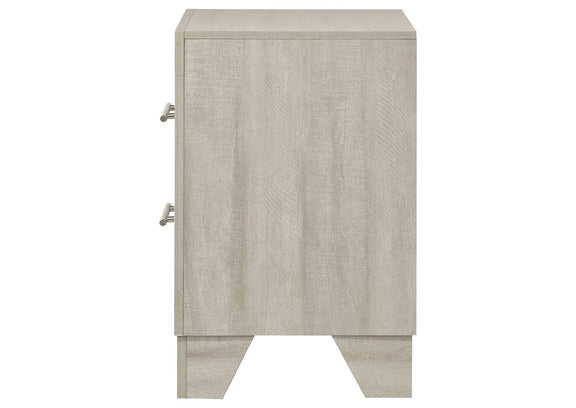 225062 Trenton 2-drawer Nightstand Bedside Table Rustic Cream